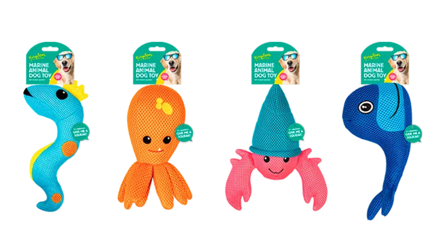 Marine Animal Plush Dog Toy