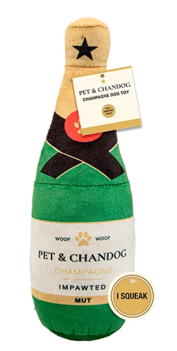 Luxury Champagne Bottle Dog Toy