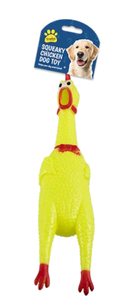 Squeaky Chicken Dog Toy