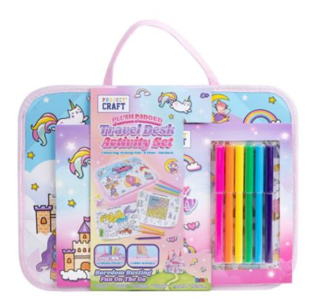 Plush Padded Travel Desk Activity Set (Girls)