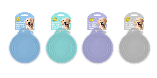 Collapsible Pet Bowl With Clip 15cm