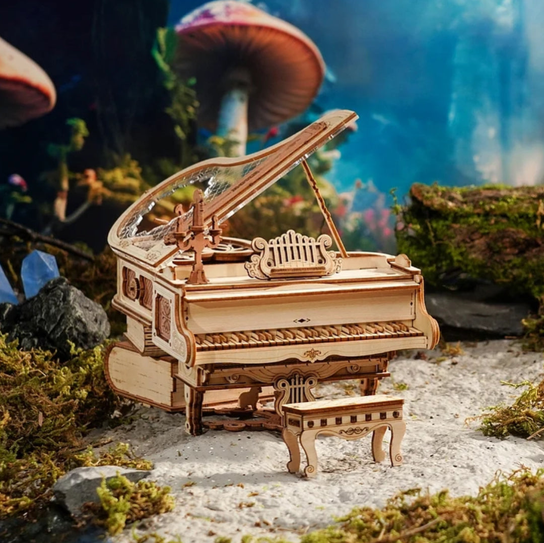 ROKR Magic Piano Mechanical Music Box 3D Wooden Puzzle AMK81