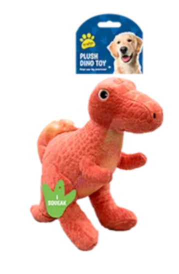 Plush Dino Dog Toy