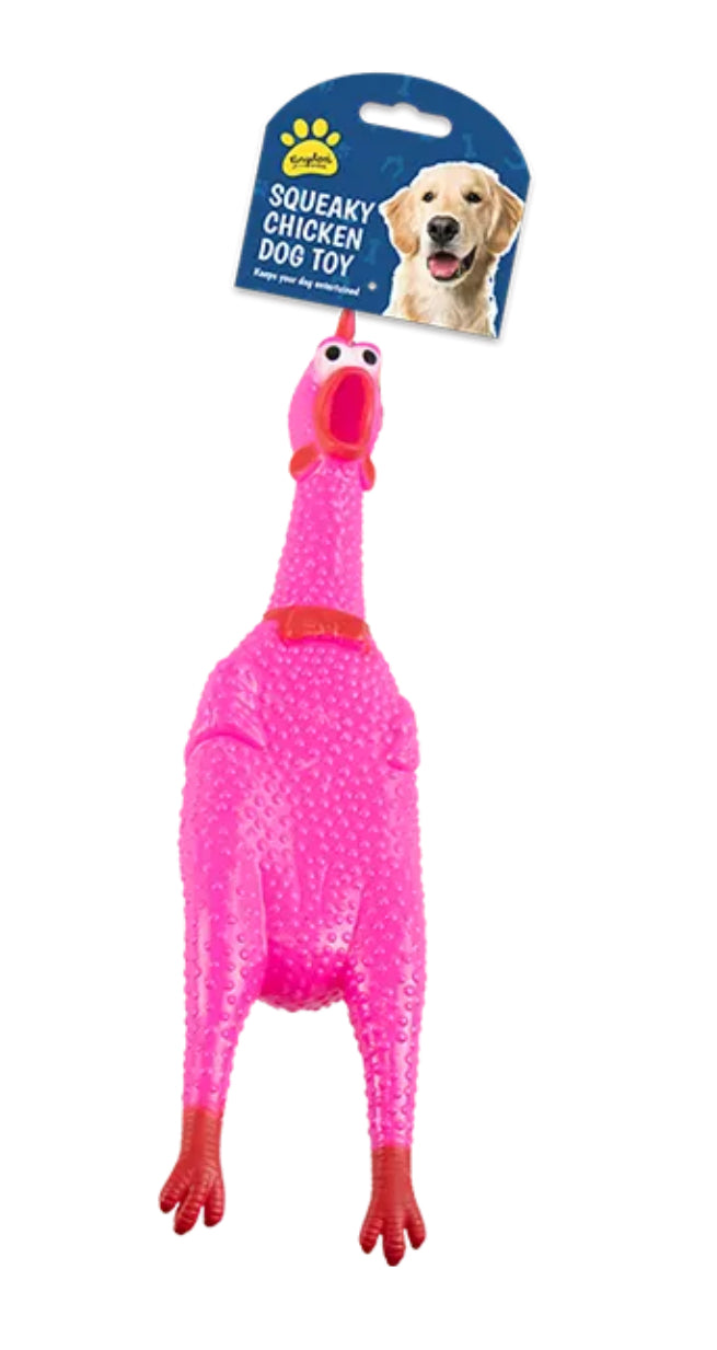 Squeaky Chicken Dog Toy