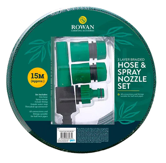 15m Hose and Nozzle Spray Set