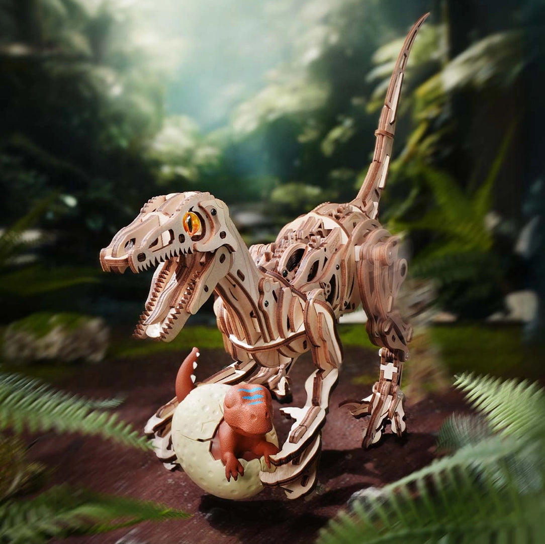 ROKR Velociraptor Wooden Dinosaur 3D Puzzle LD01