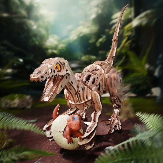 ROKR Velociraptor Wooden Dinosaur 3D Puzzle LD01