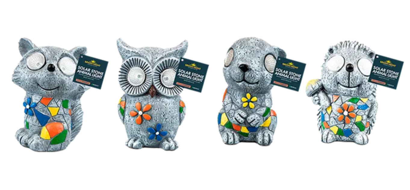 Stone-Look Animal Solar Light 13.5cm