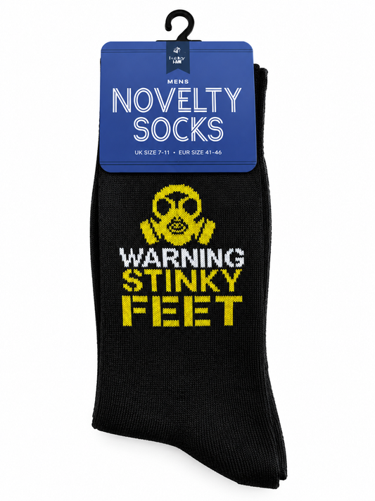 Men’s Novelty Socks - Warning Stinky Feet