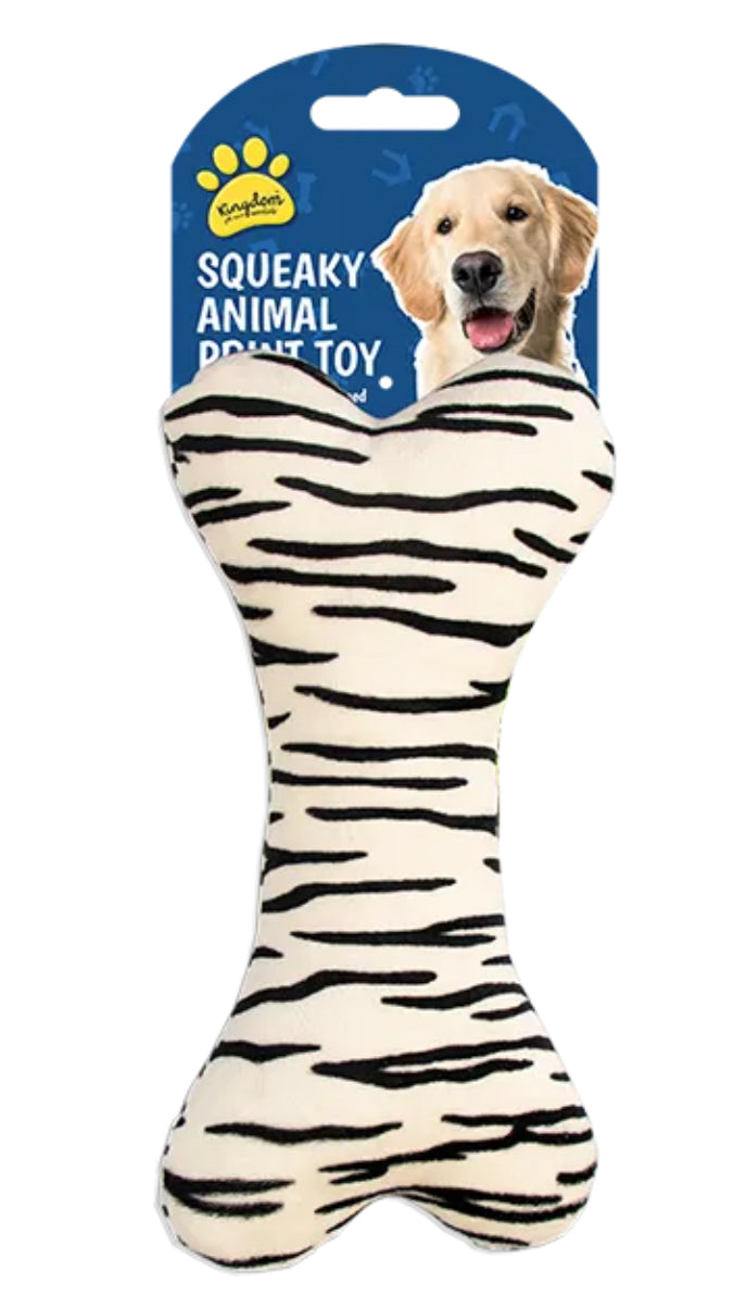 Animal Print Squeaky Dog Toy