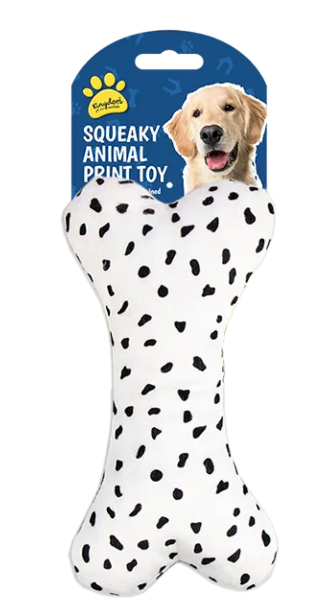 Animal Print Squeaky Dog Toy