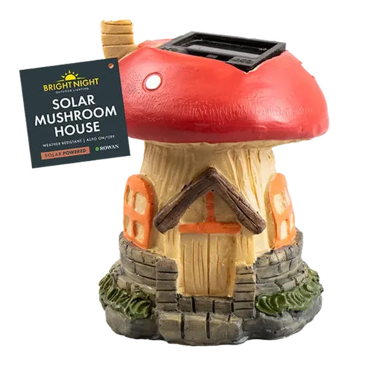 Resin Mushroom House Solar Light