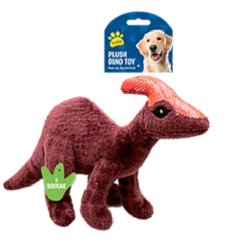 Plush Dino Dog Toy