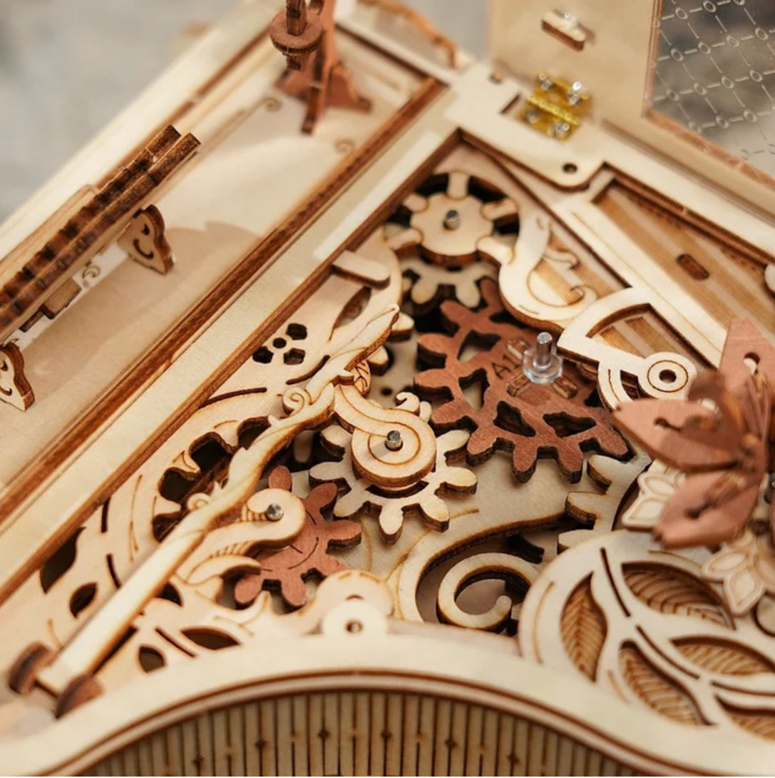 ROKR Magic Piano Mechanical Music Box 3D Wooden Puzzle AMK81