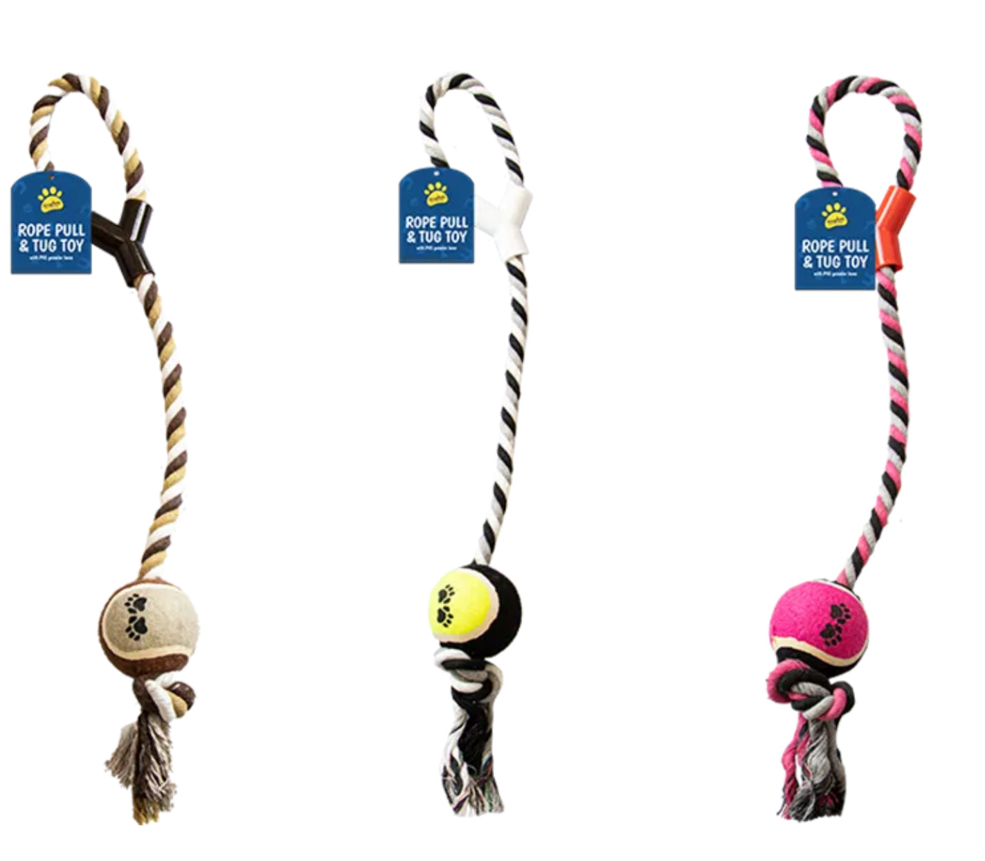 Rope Dog Tugger Toy With Ball