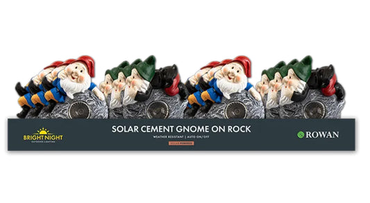 Cement Gnome on Rock Solar Light