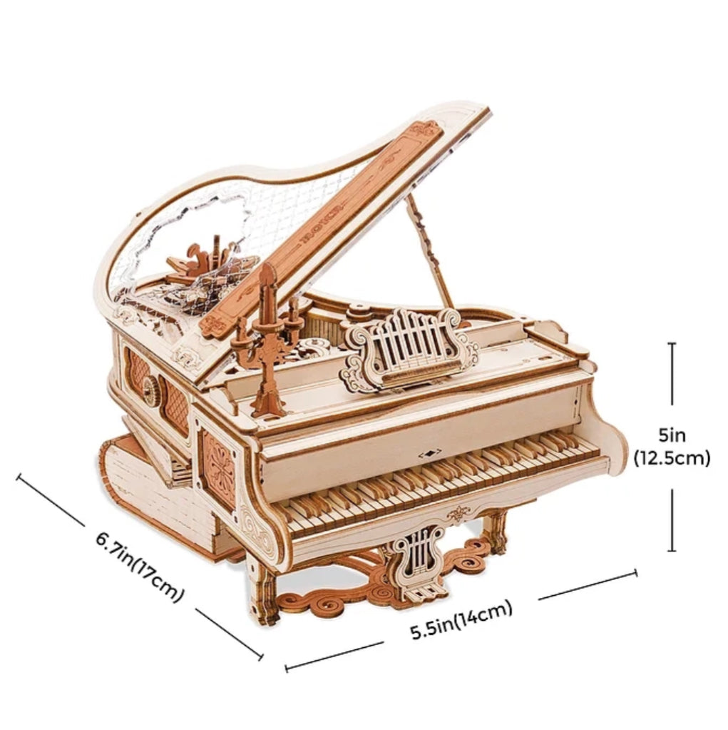 ROKR Magic Piano Mechanical Music Box 3D Wooden Puzzle AMK81