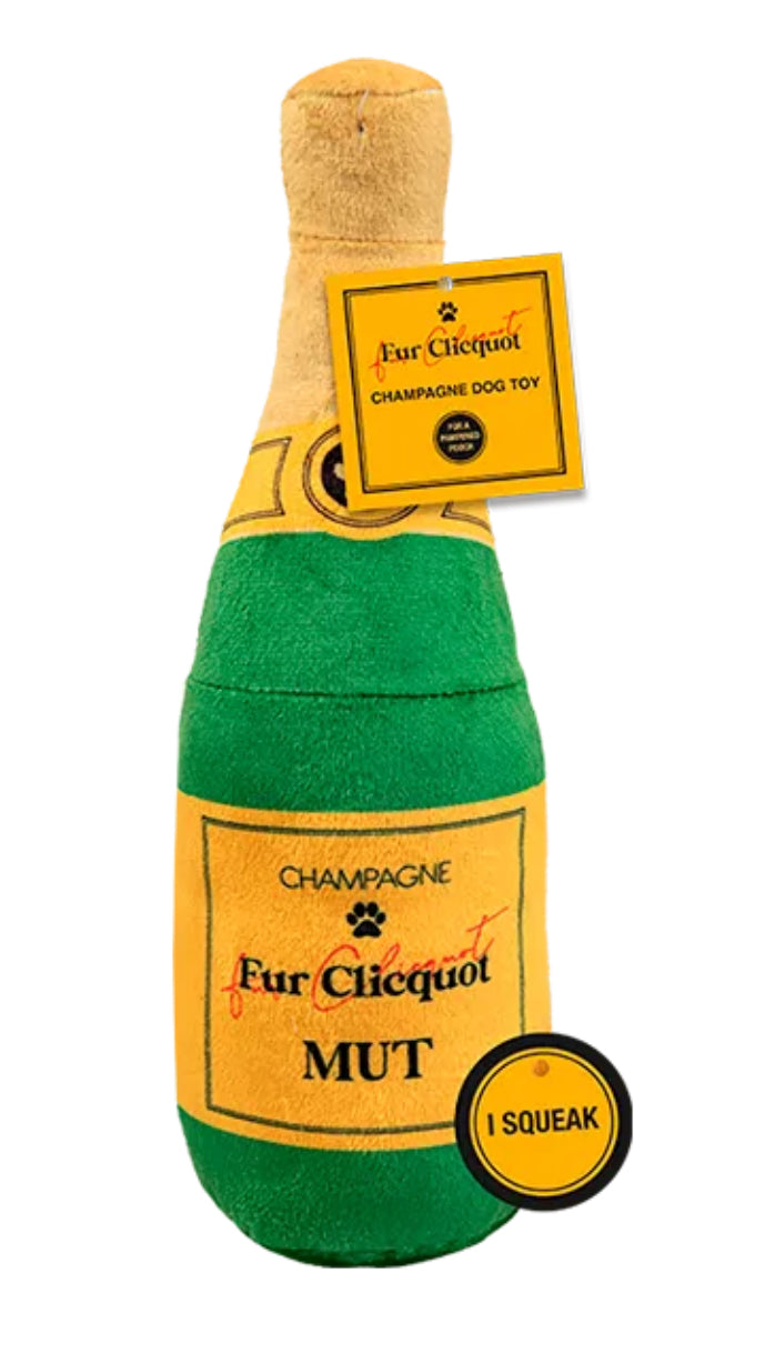 Luxury Champagne Bottle Dog Toy