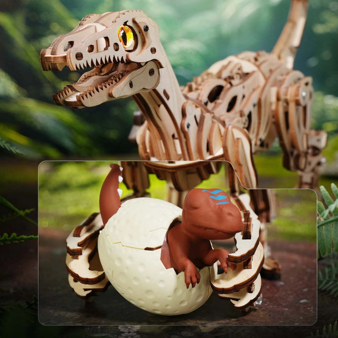 ROKR Velociraptor Wooden Dinosaur 3D Puzzle LD01
