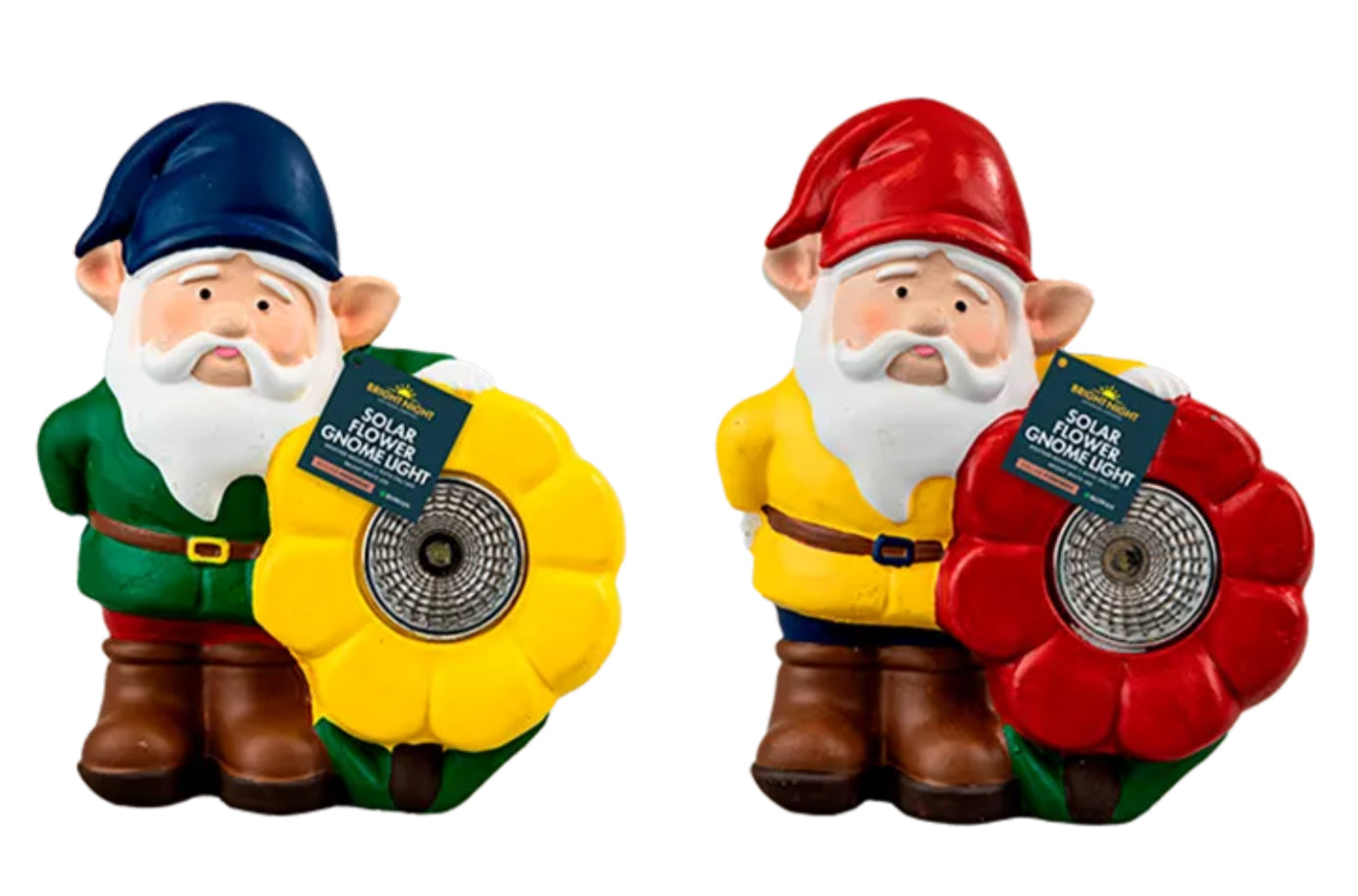 Gnome with Flower Solar Light 15cm