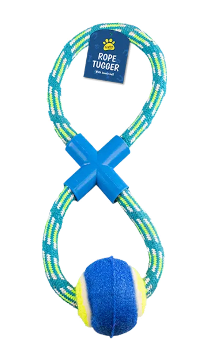 Rope Dog Pull & Tug Toy With Ball